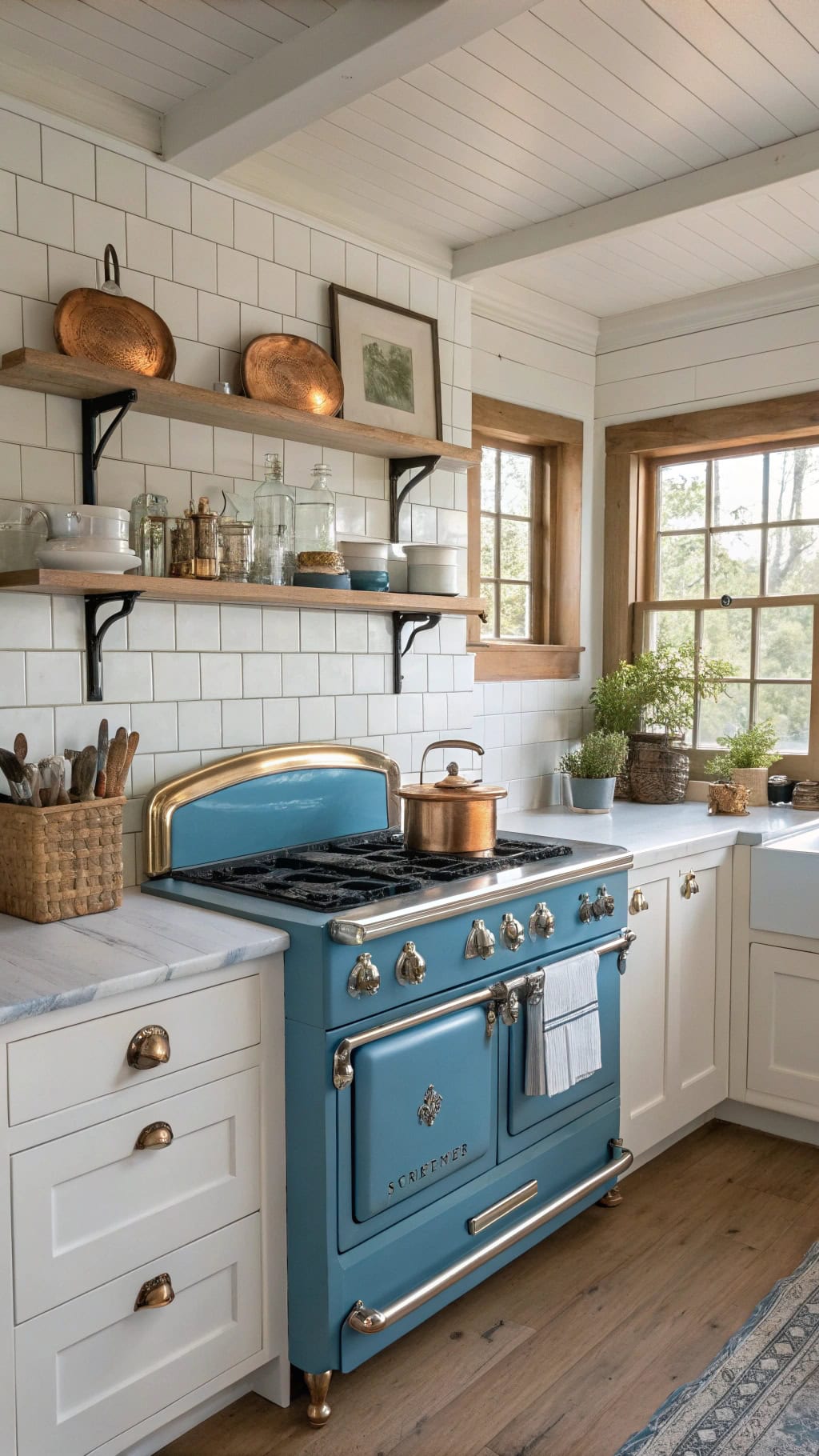 vintage stove kitchen decor