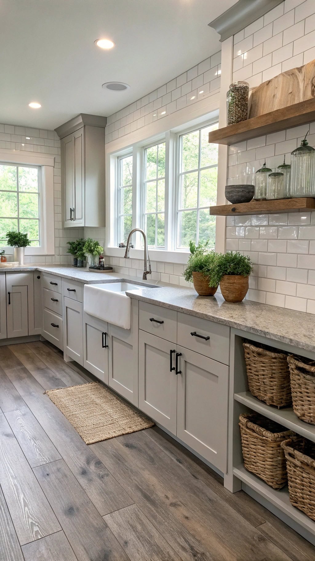 warm gray oak flooring
