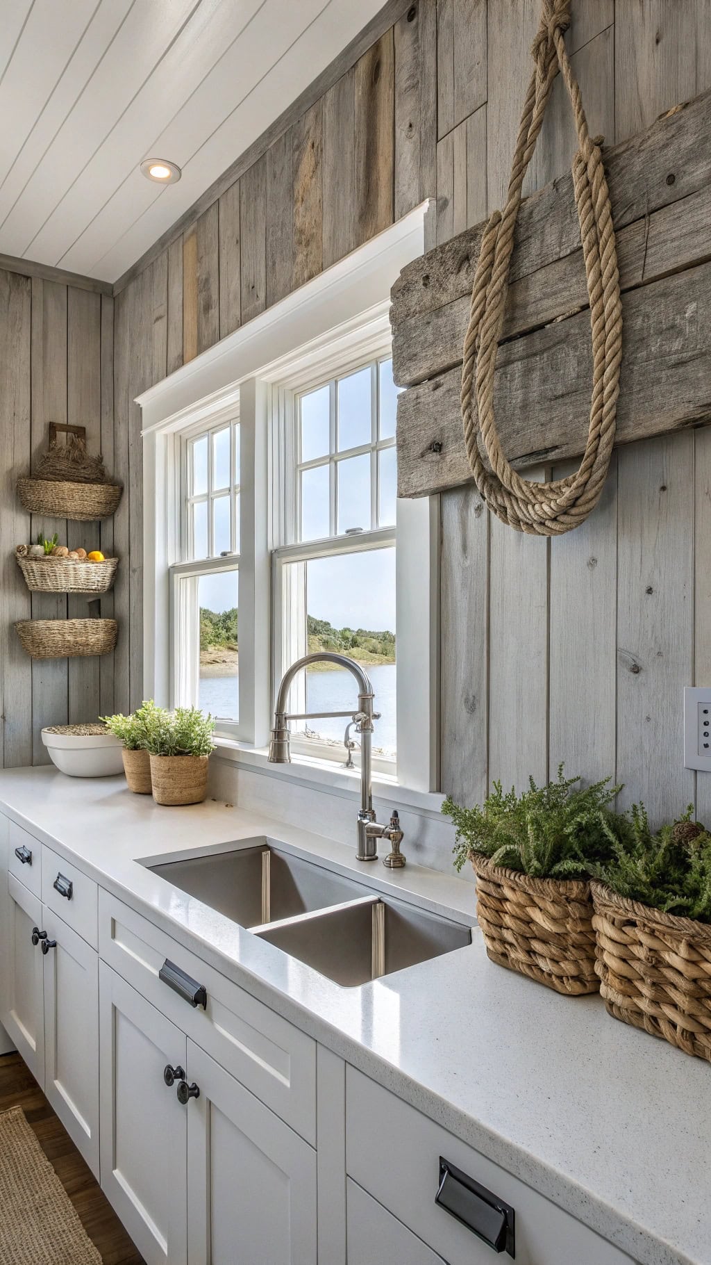 weathered gray driftwood panels