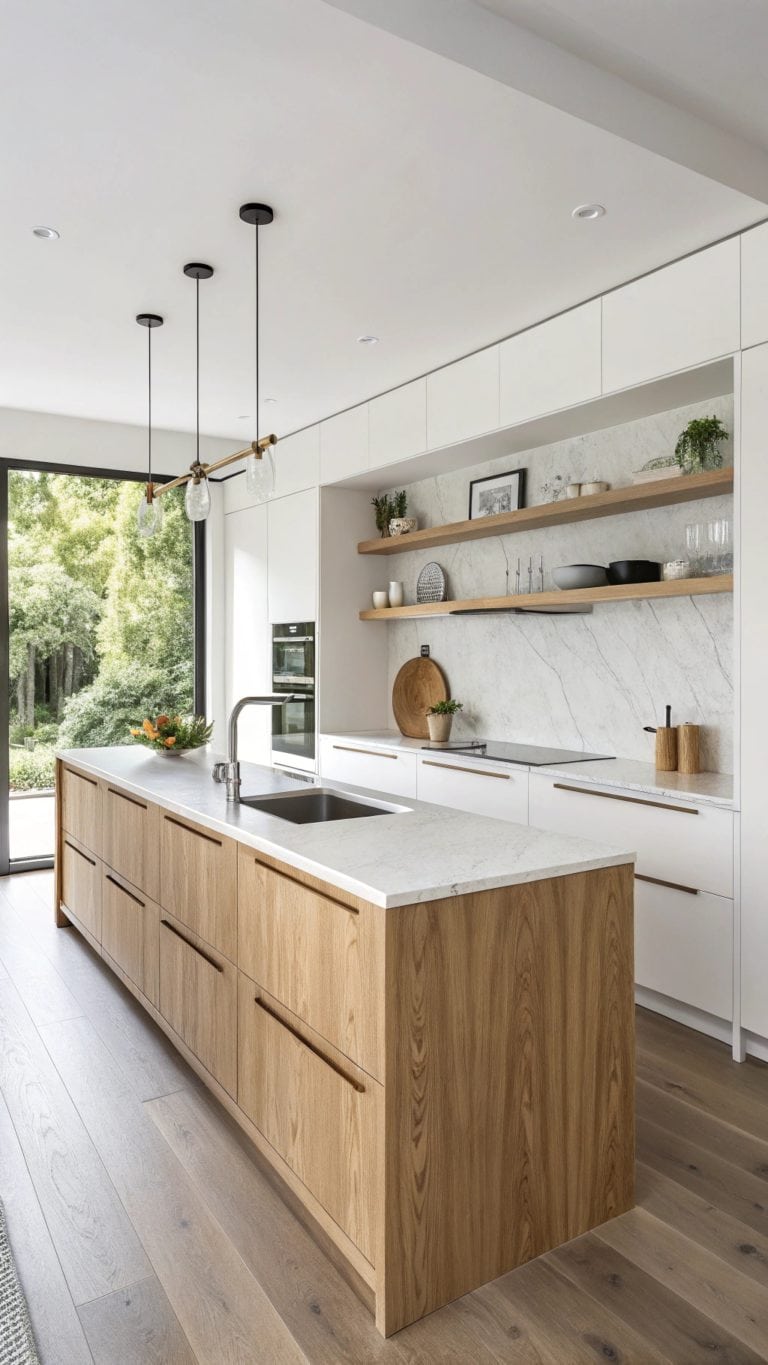 white oak kitchen design