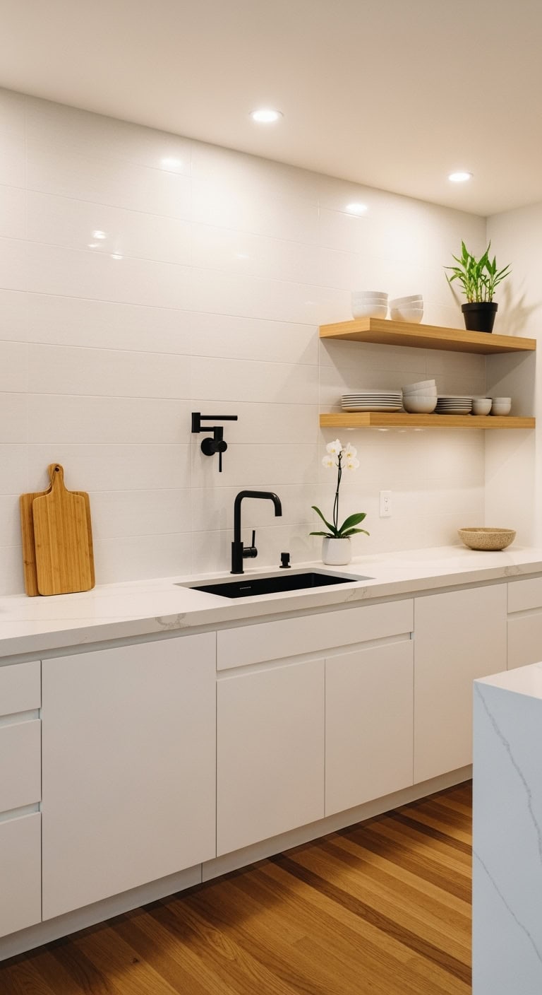 zen inspired minimalist kitchen design