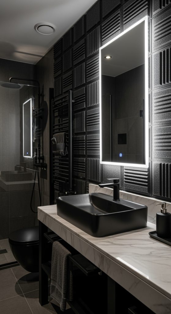 23 Beautiful All Black Bathroom