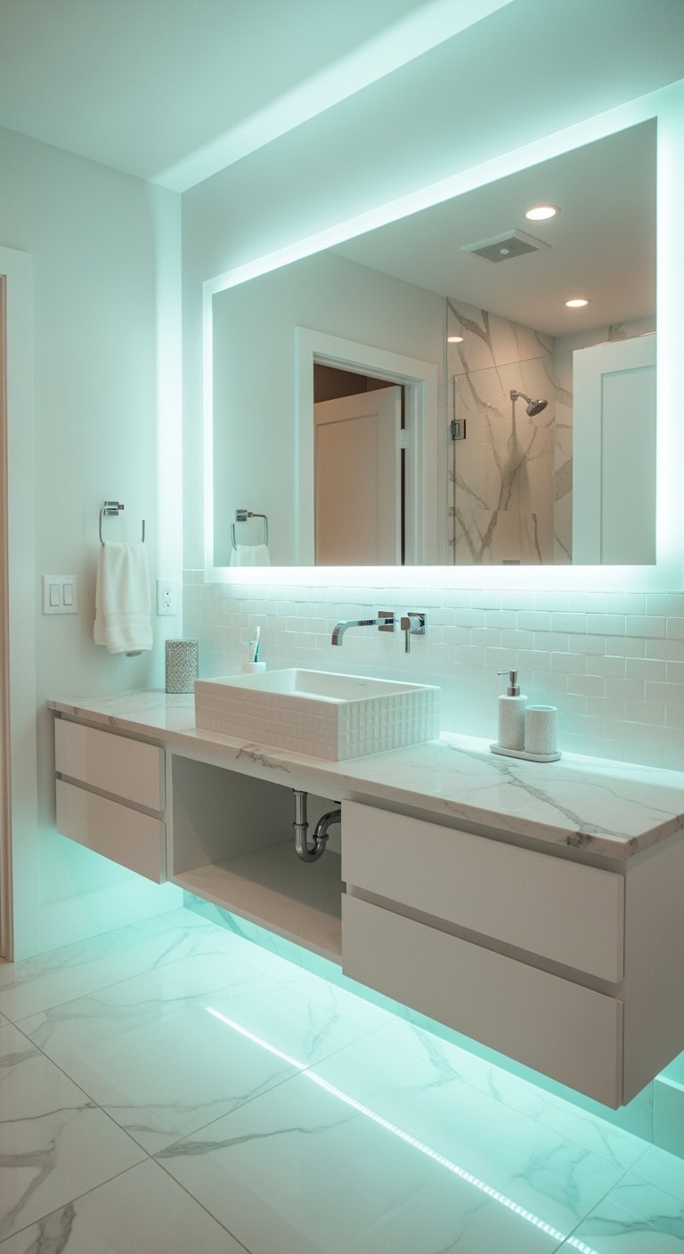 aqua bathroom twenty three items
