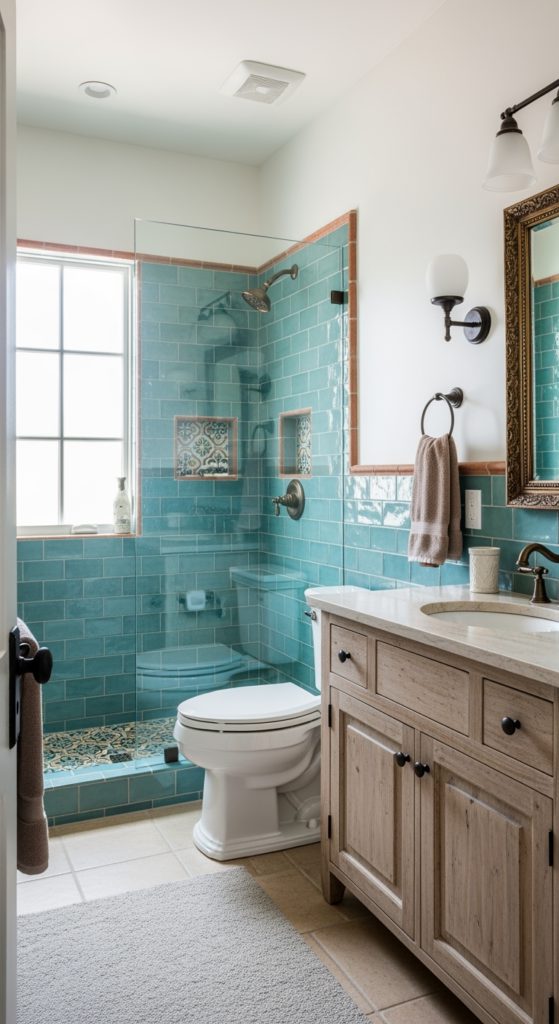 23 Beautiful Aqua Tile Bathroom