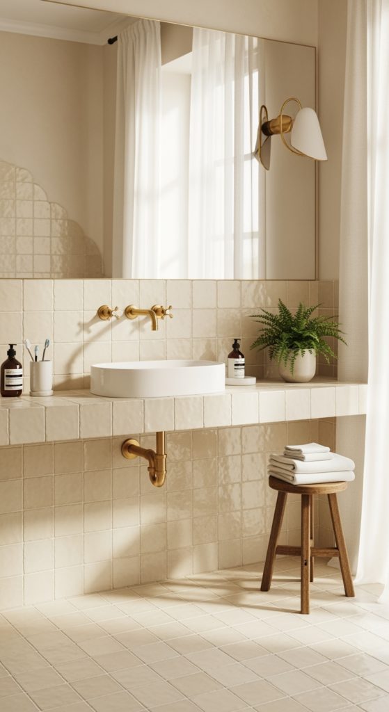 When Did Cream Bathrooms Become Cool Again? They Never Left