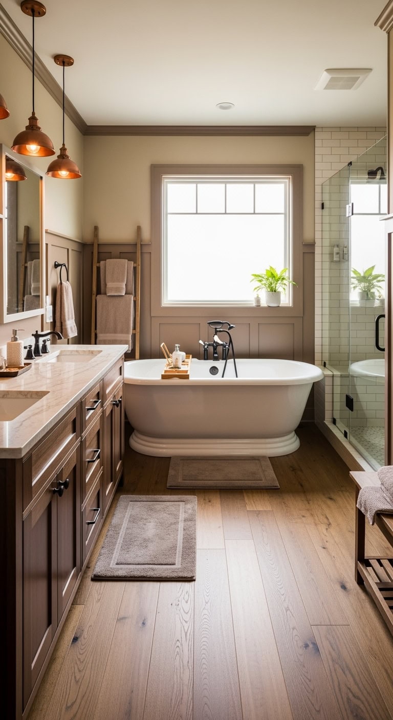 beige brown bathroom color coordination symphony