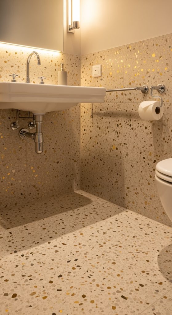 23 Perfect Beige Terrazzo Bathroom