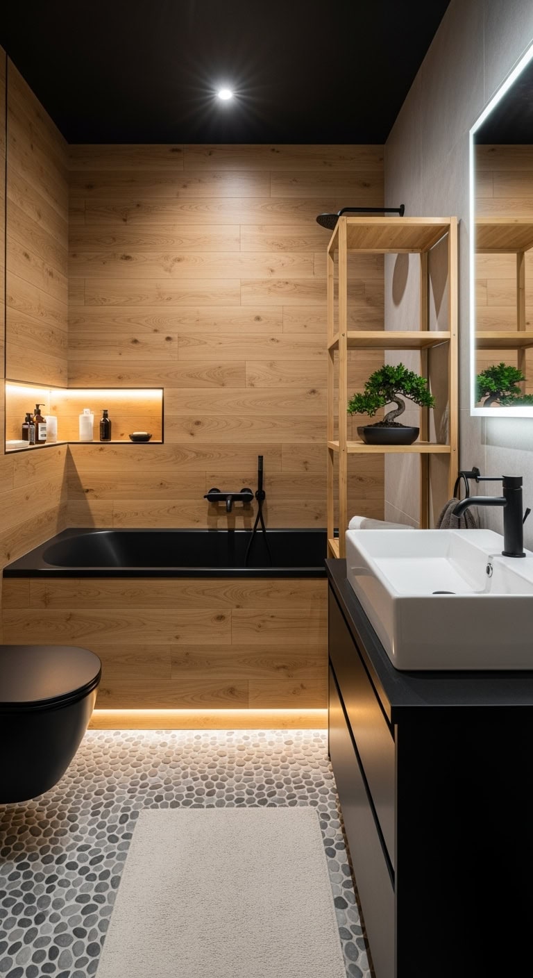 black bathroom fixtures