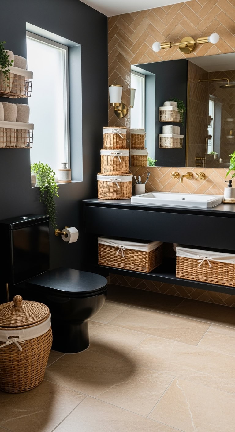 boho chic rattan storage solutions