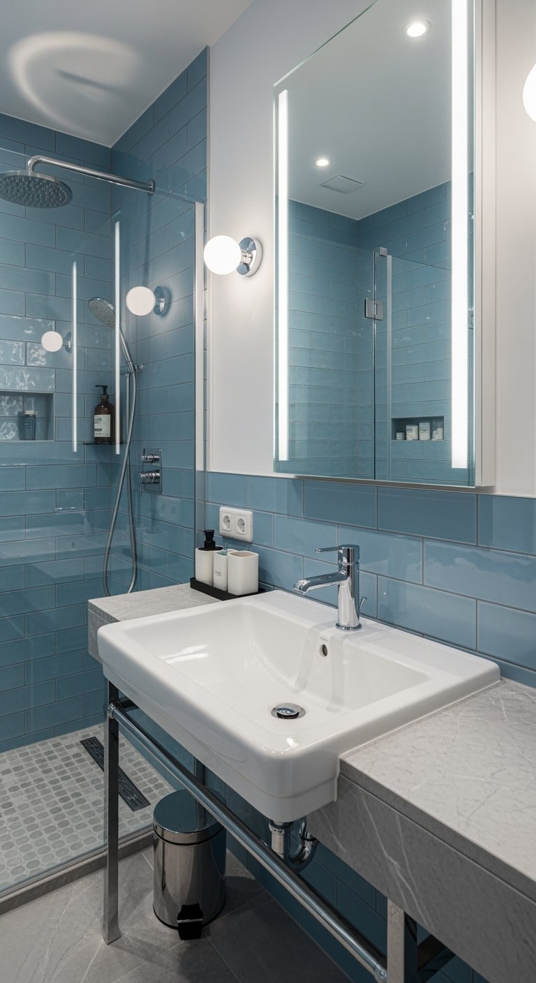 calming bathroom color palette