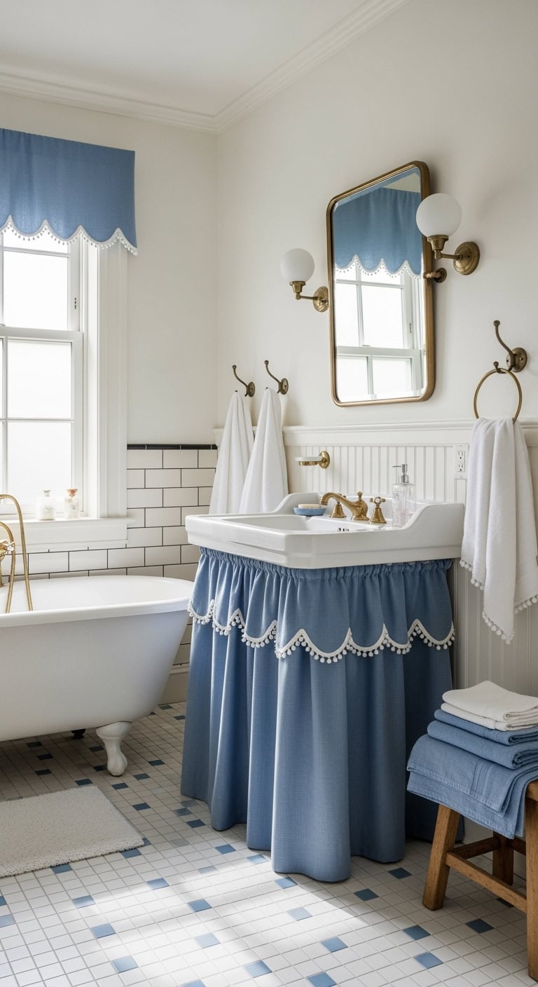 charming romantic sink skirt transformation