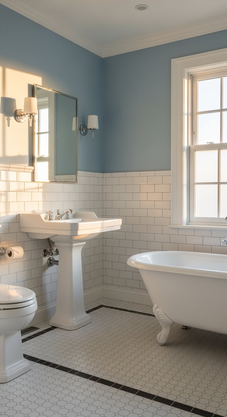 classic subway tile wainscoting beauty