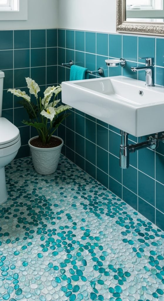 23 Beautiful Blue and Green Bathroom