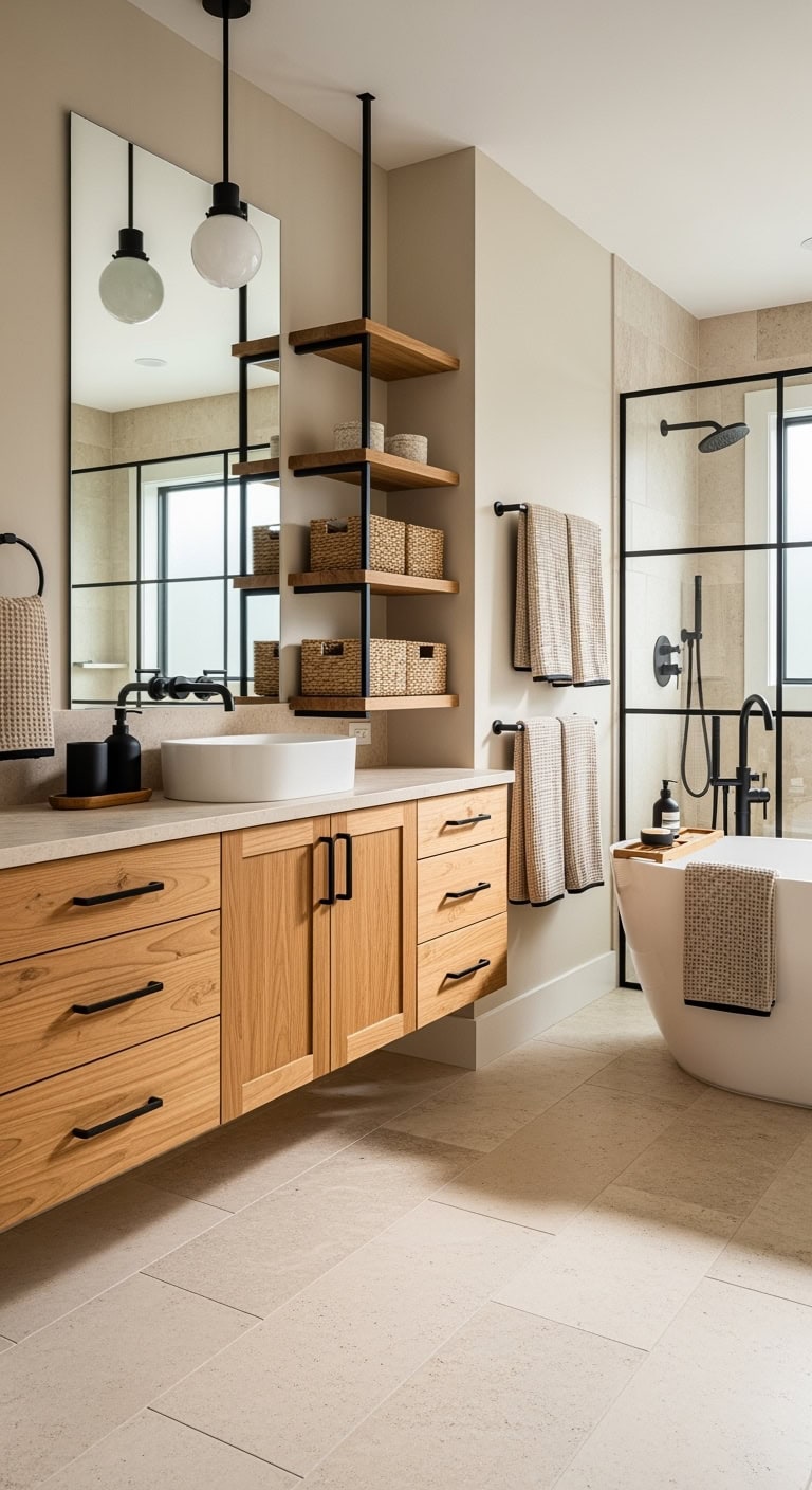 cozy scandinavian inspired bathroom sanctuary