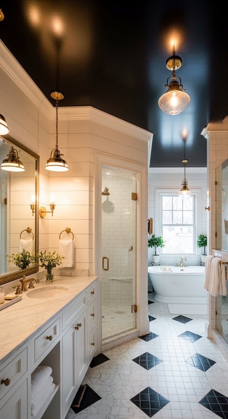 dramatic moody intimate bathroom cocoon