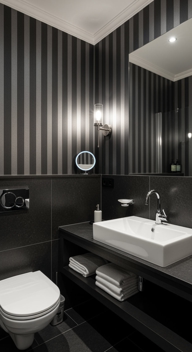 elegant monochrome bathroom decor