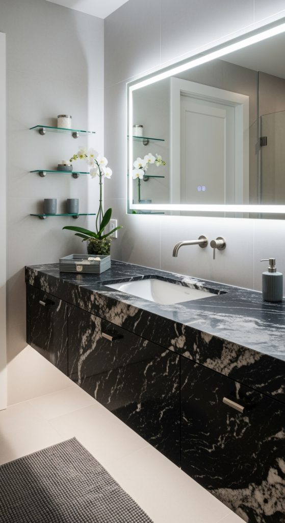 23 Beautiful Black Vanity Bathroom