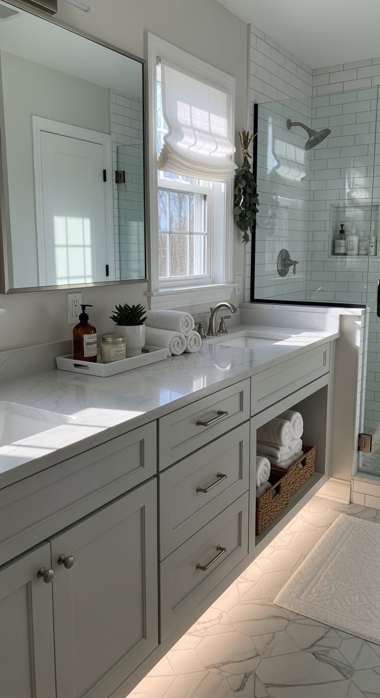 ethereal morning sanctuary with gray details