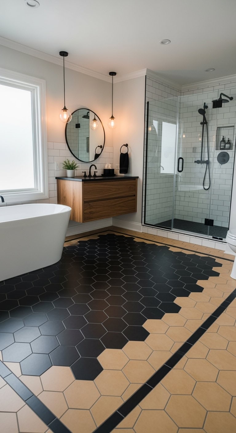 geometric border grout pattern