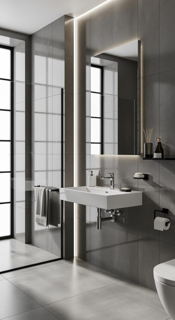 22 Most-Loved Gray Tile Bathroom Ideas