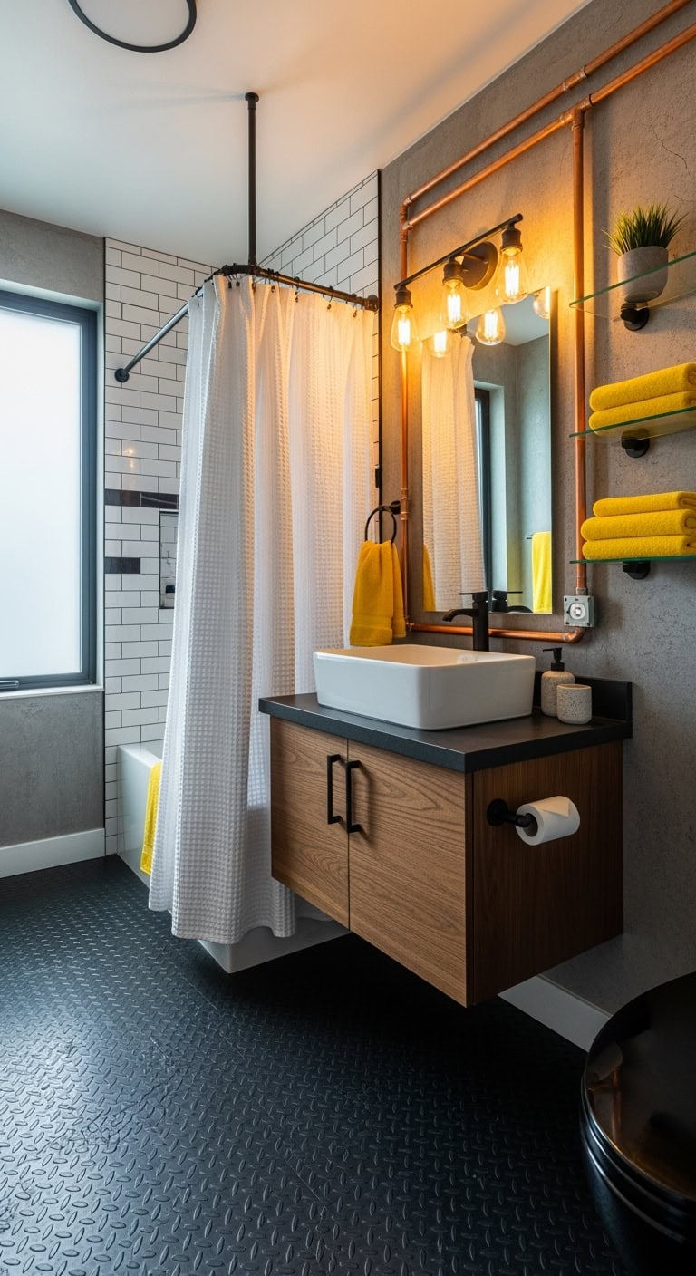gritty industrial durable versatile bathroom flooring
