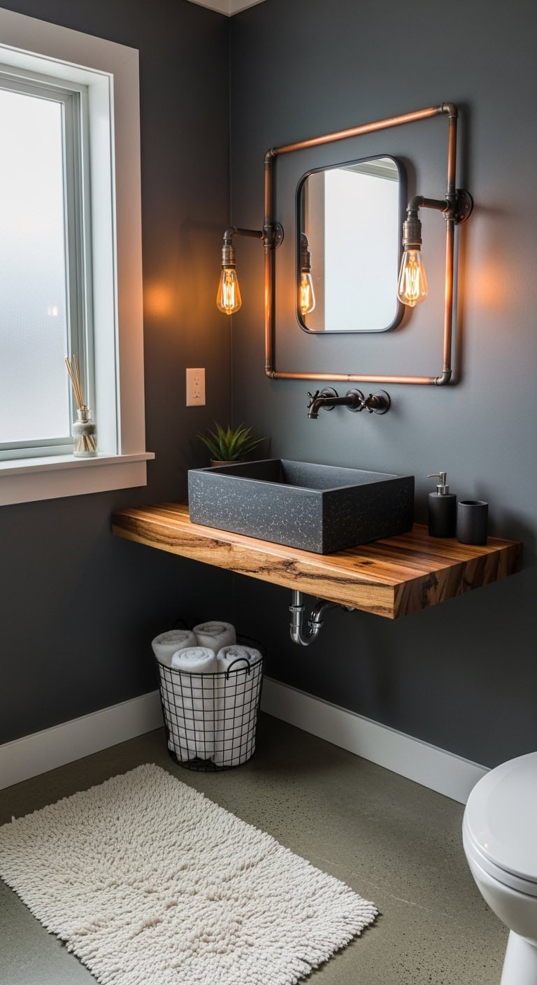 industrial chic concrete sink