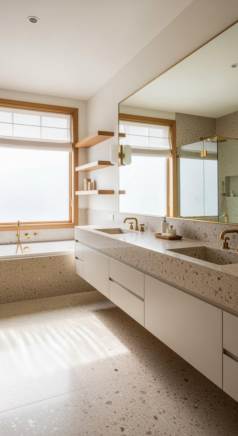 light reflecting bathroom surfaces