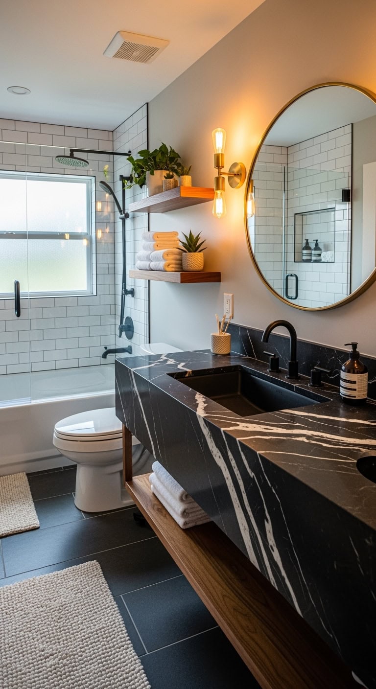 luxurious dramatic sophisticated black marble