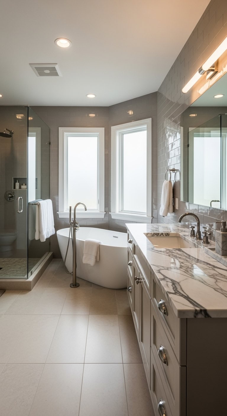 luxurious elegant cohesive dramatic marble countertops