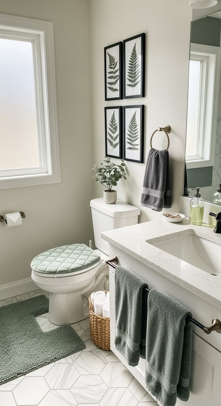 luxurious lush and botanical bathroom