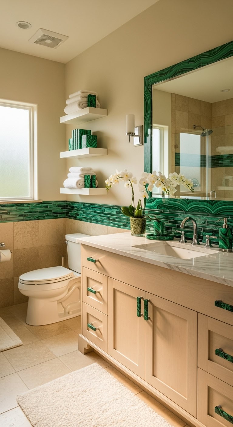 luxurious malachite stone accents transform decor