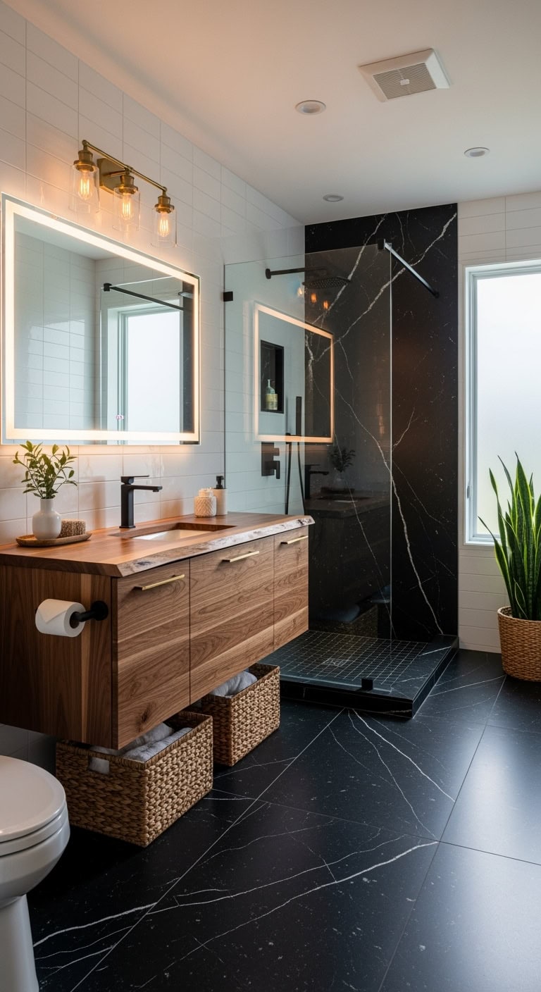 luxurious natural stone bathroom retreat