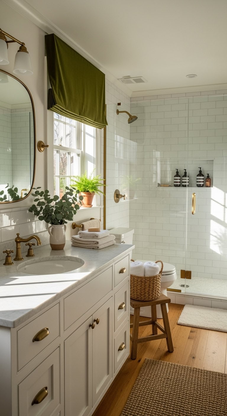 luxurious soothing versatile bathroom valance