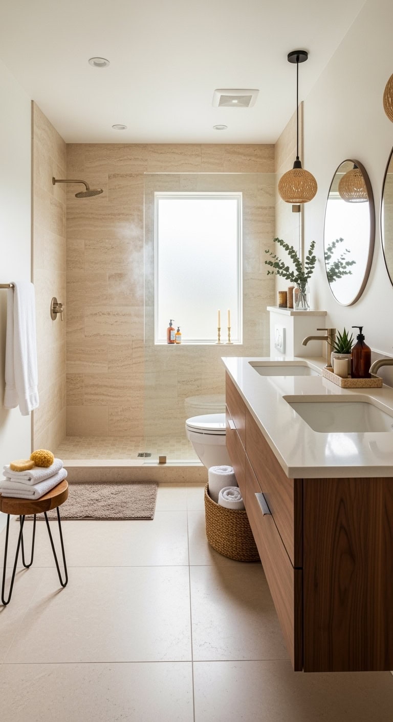 luxurious textured tranquil shower sanctuary