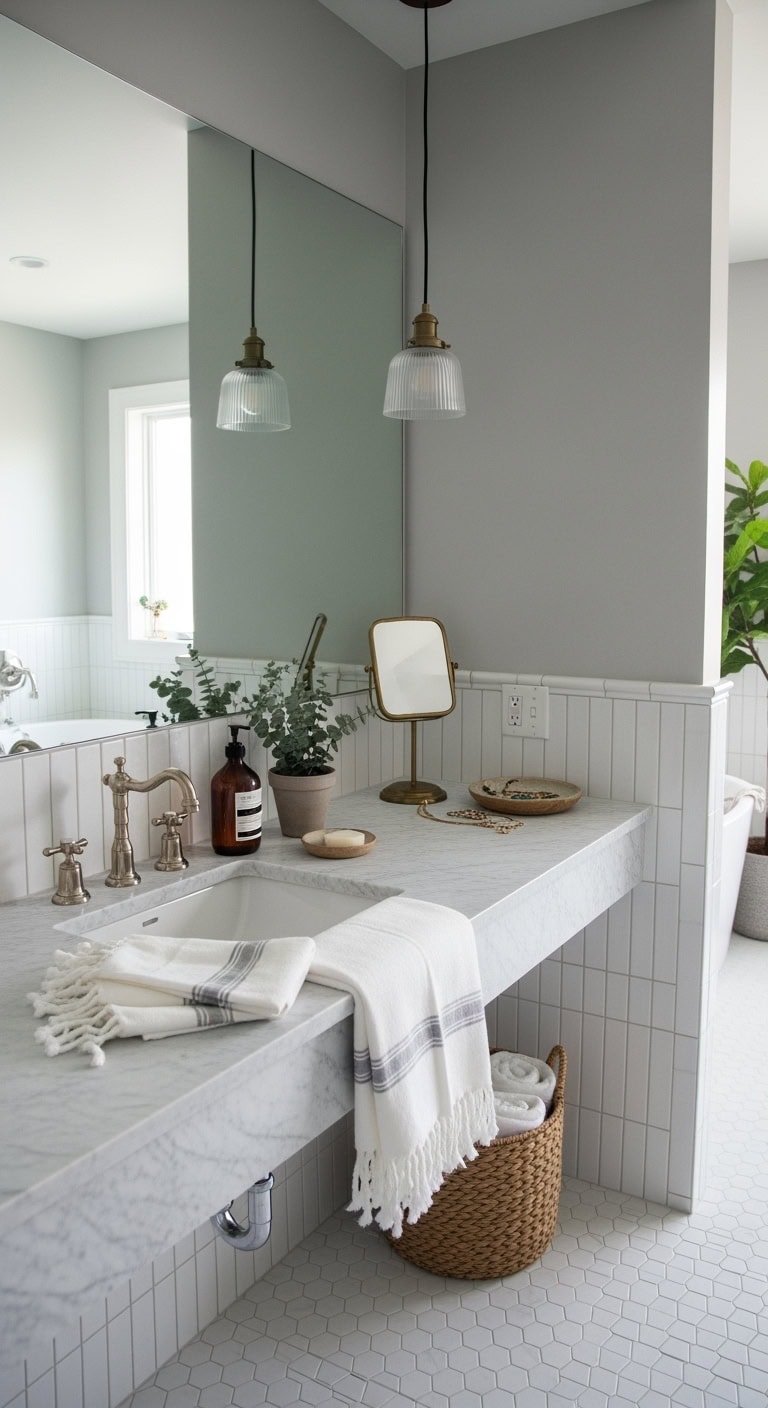 mirrors expand visual bathroom space