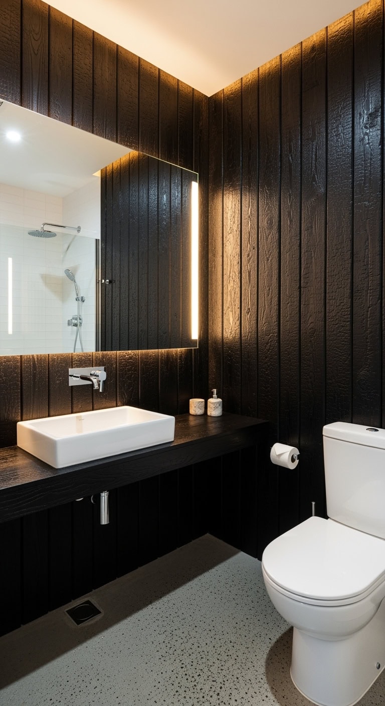 modern rustic bathroom aesthetic
