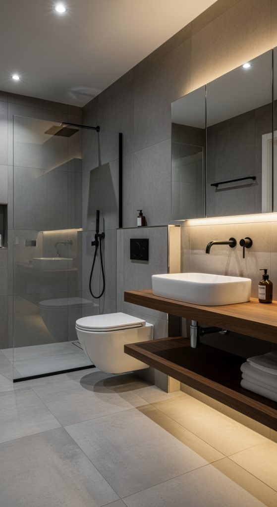 Why Modern Gray Bathrooms Are Having Their Main Character Moment