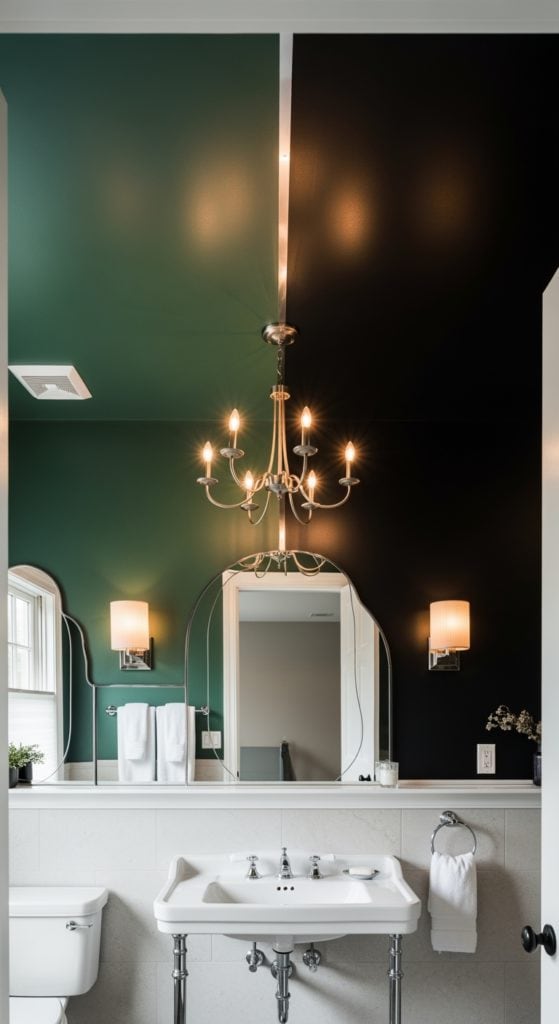 23 Perfect Green and Black Bathroom