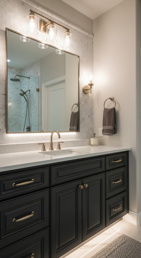 19 Trendy Black Bathroom Cabinets