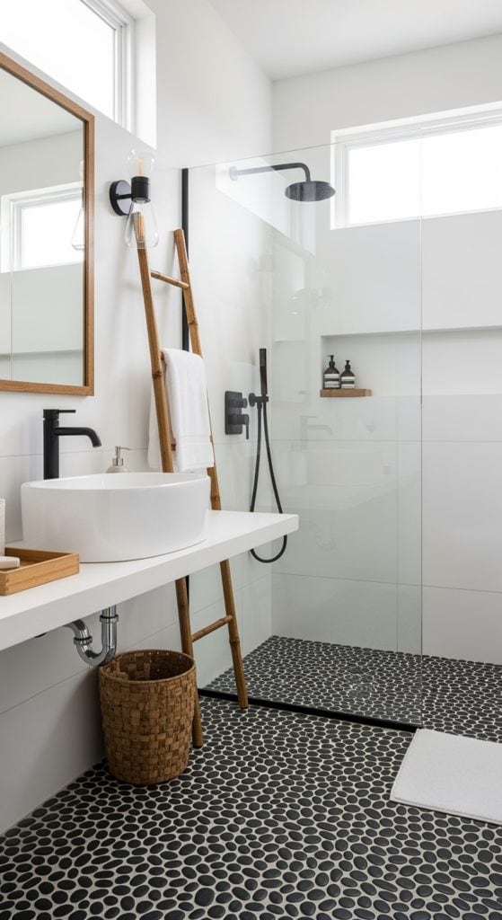 21 Trendy Black and White Bathroom