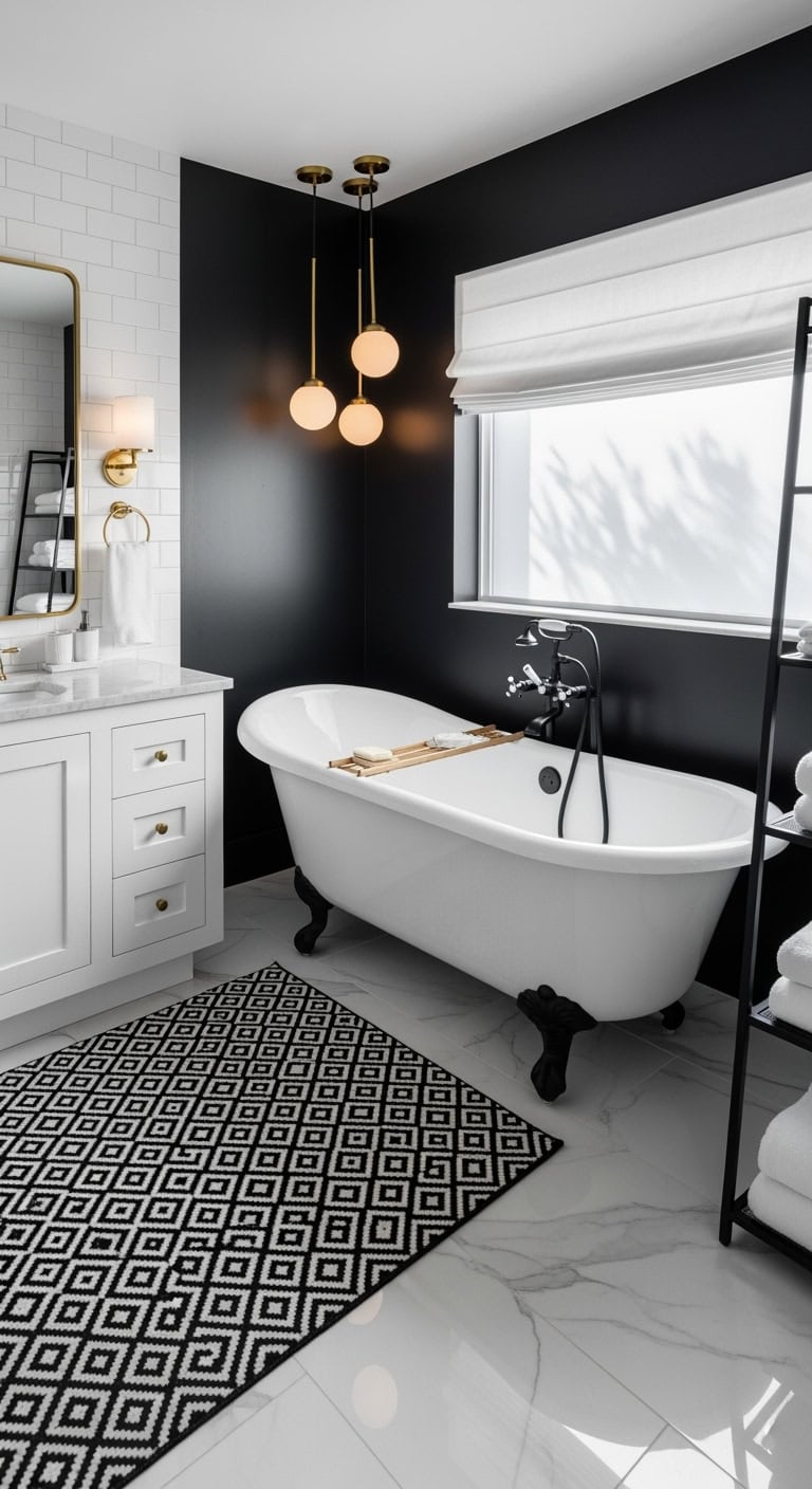 moody sophisticated vintage bathroom sanctuary