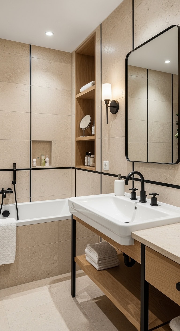 neutral toned bathroom decor