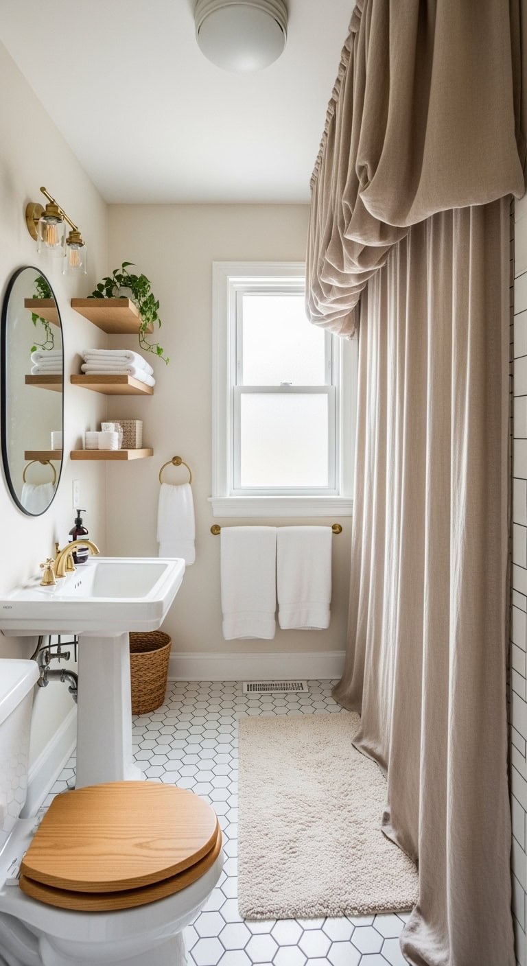 organic versatile lightweight shower curtain solution