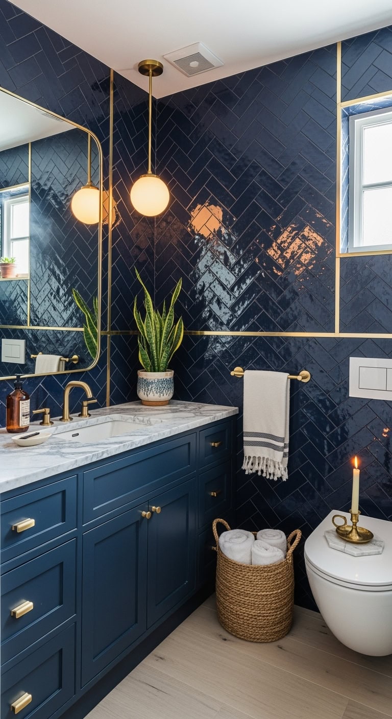 preppy nautical bathroom design