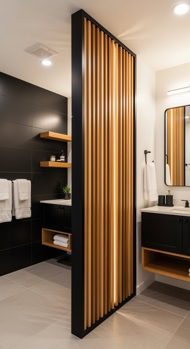 privacy and ambiance with wood
