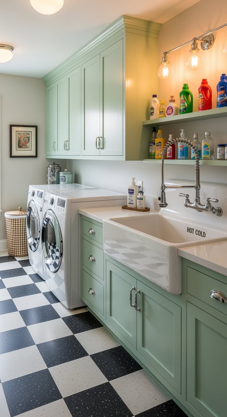 retro laundry room delights chore