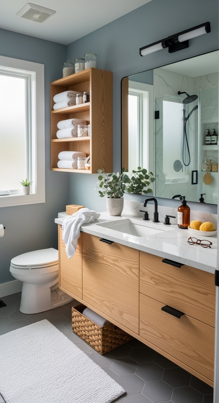 serene scandinavian spa inspired bathroom retreat