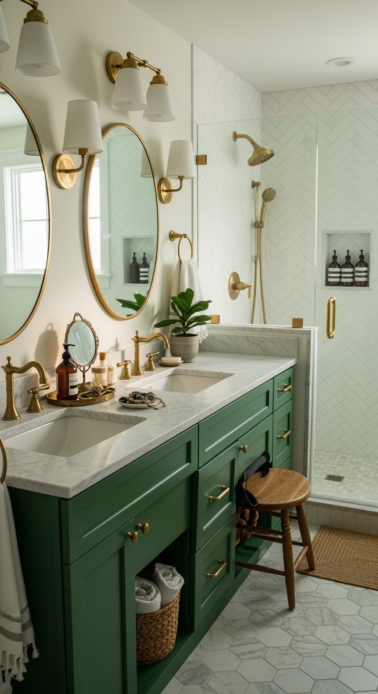 sophisticated bold luxurious bathroom statement
