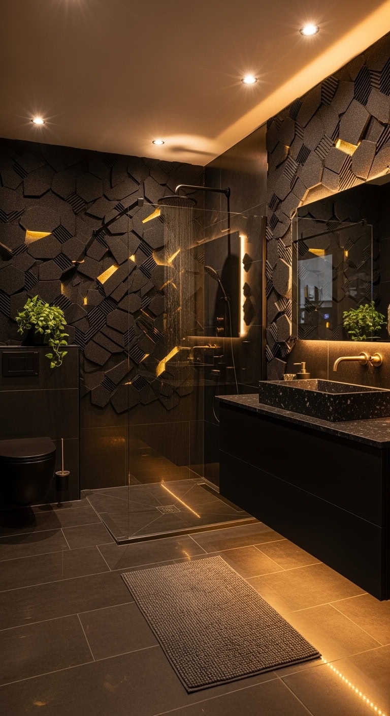 sophisticated soundproofing bathroom aesthetic