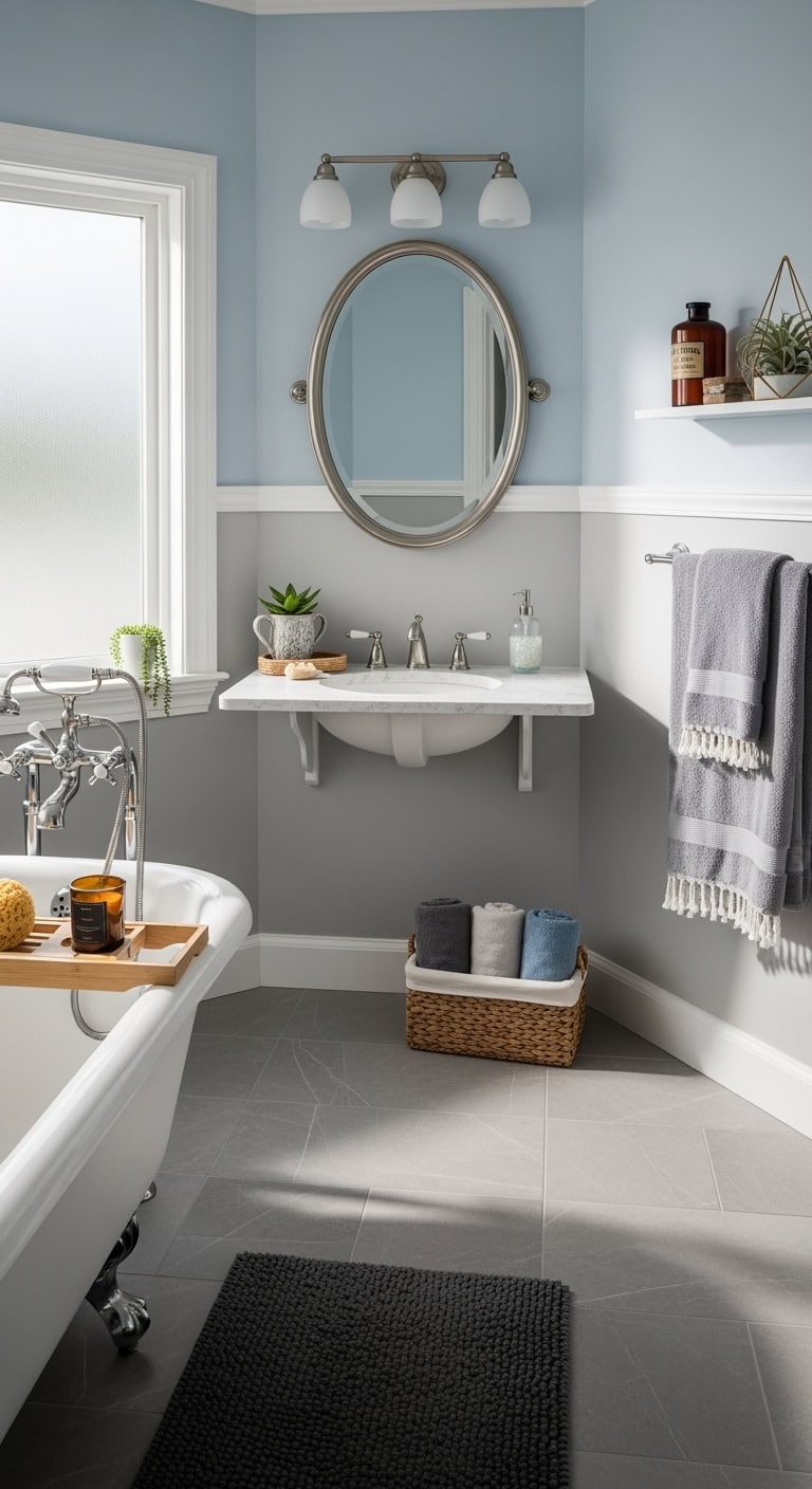 sophisticated two tone wall design tricks